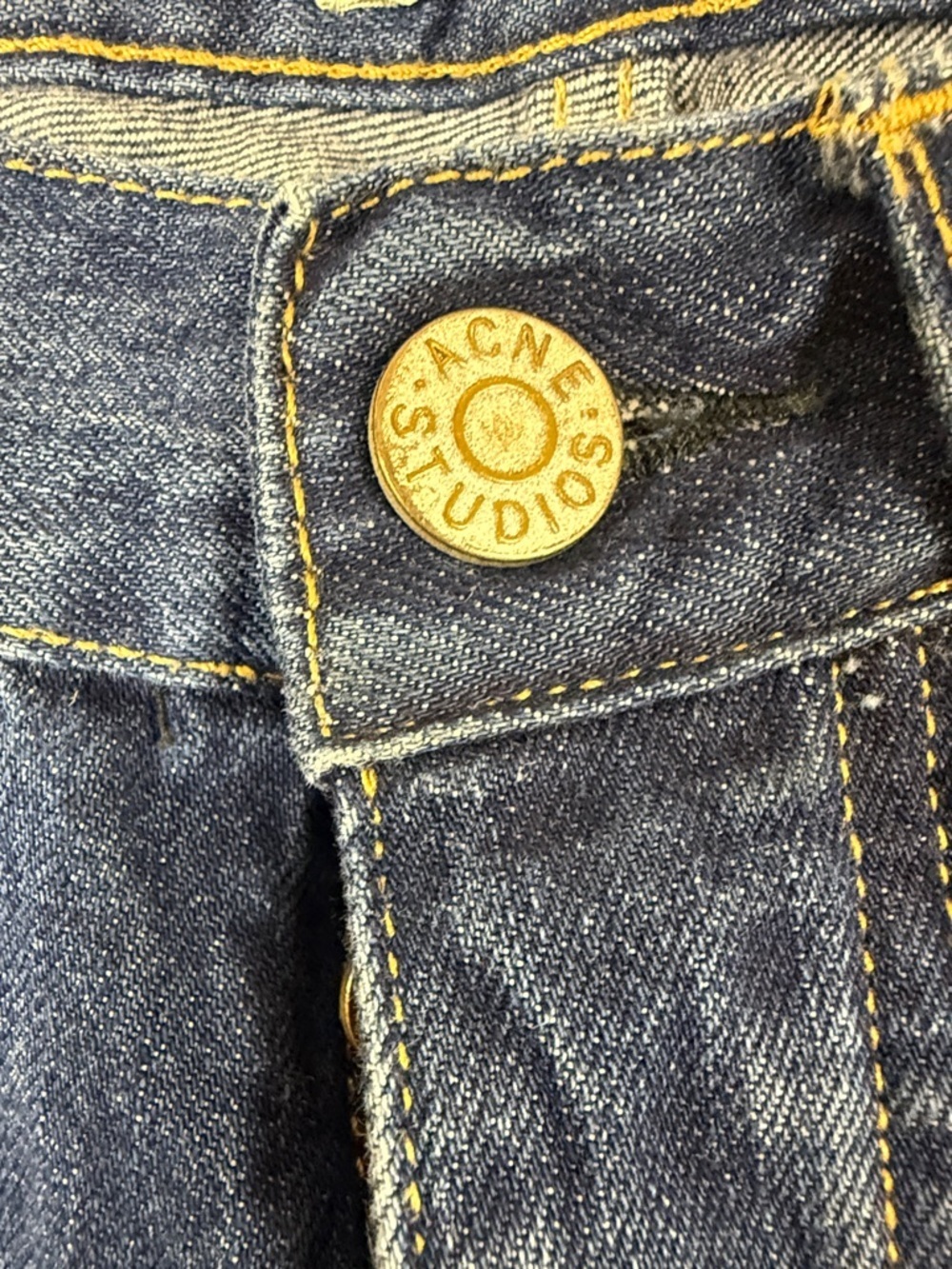 Acne Studios Roc Verakai Blue Denim Jeans Mens 30 X 34 5 Pocket - Picture 3 of 8
